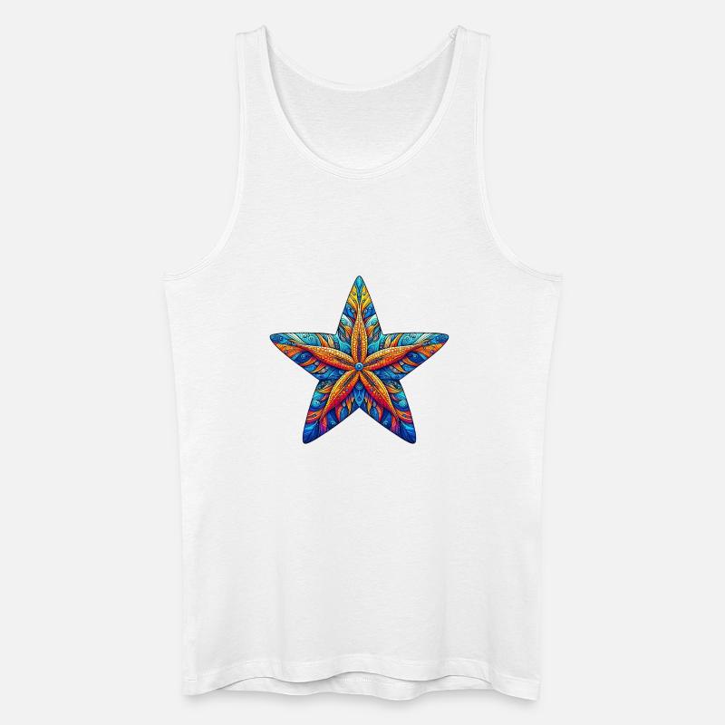 Seestern - Männer Bio Tank Top - Weiß