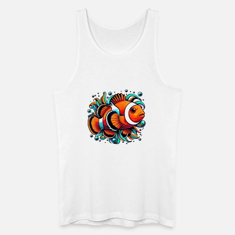 Clownfisch - Männer Bio Tank Top - Weiß