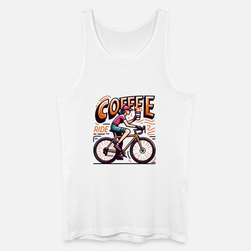 Lebendige Kaffeefahrt Illustration - Männer Bio Tank Top - Weiß