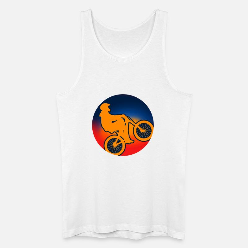 Fahrrad MTB Radfahren Geschenk - Männer Bio Tank Top - Weiß