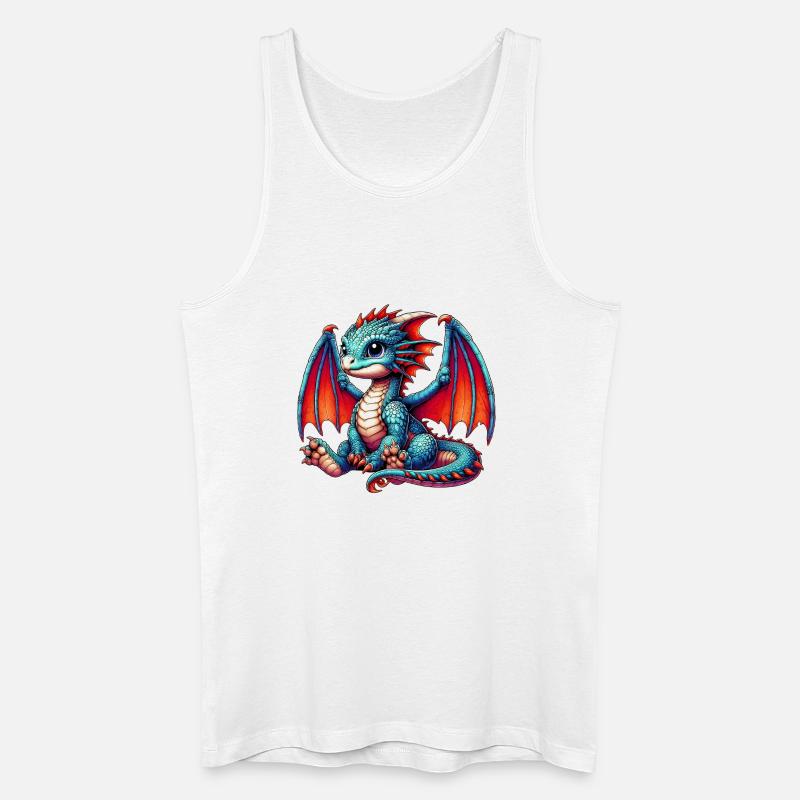 Drache - Männer Bio Tank Top - Weiß