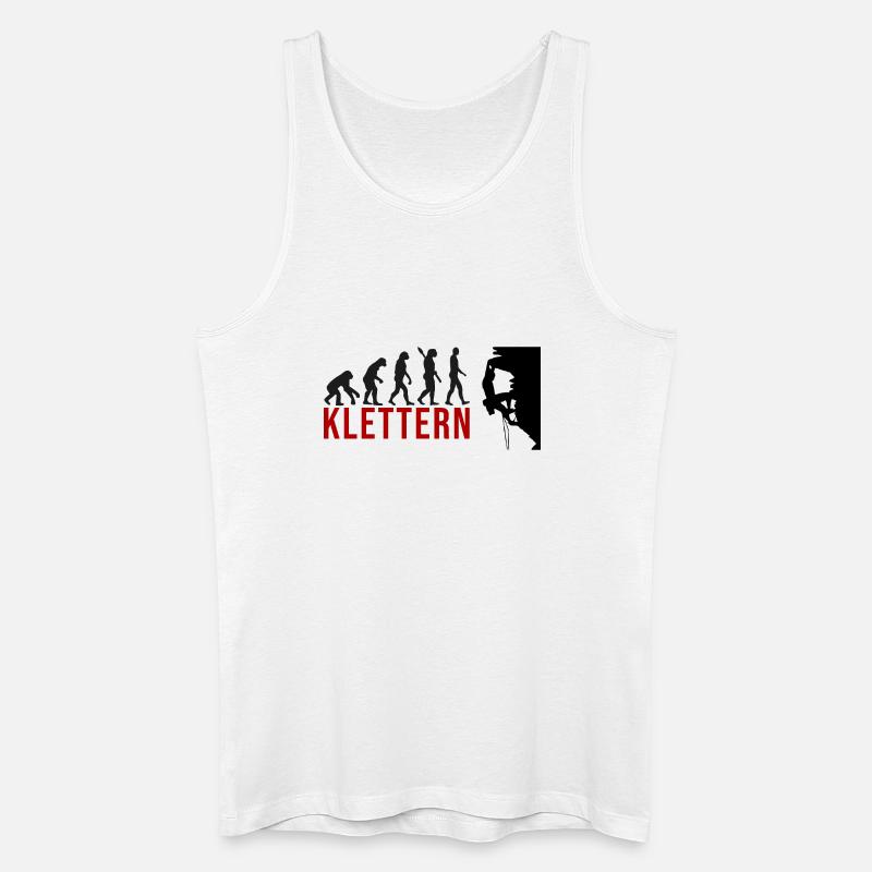 Ecolution Klettern - Männer Bio Tank Top - Weiß