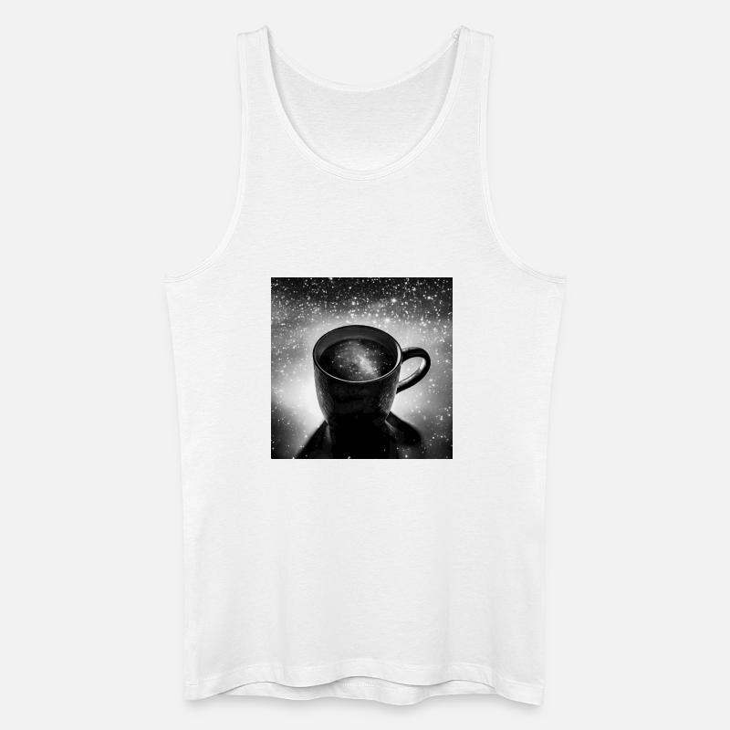 Kosmische Tasse Kaffee - Männer Bio Tank Top - Weiß