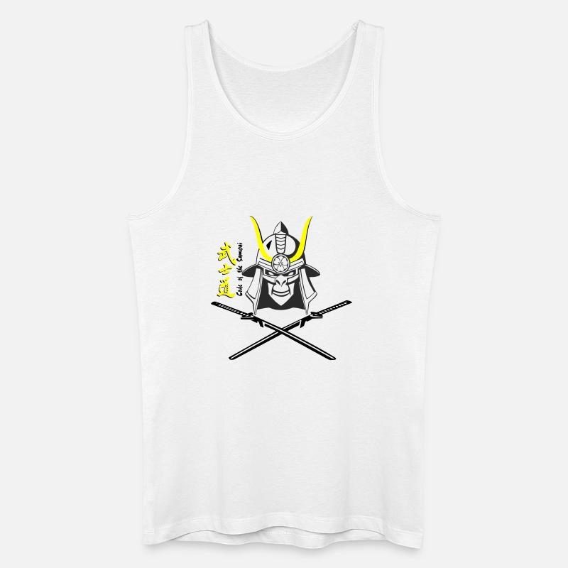Samuraihelm Kabuto 5 - Männer Bio Tank Top - Weiß