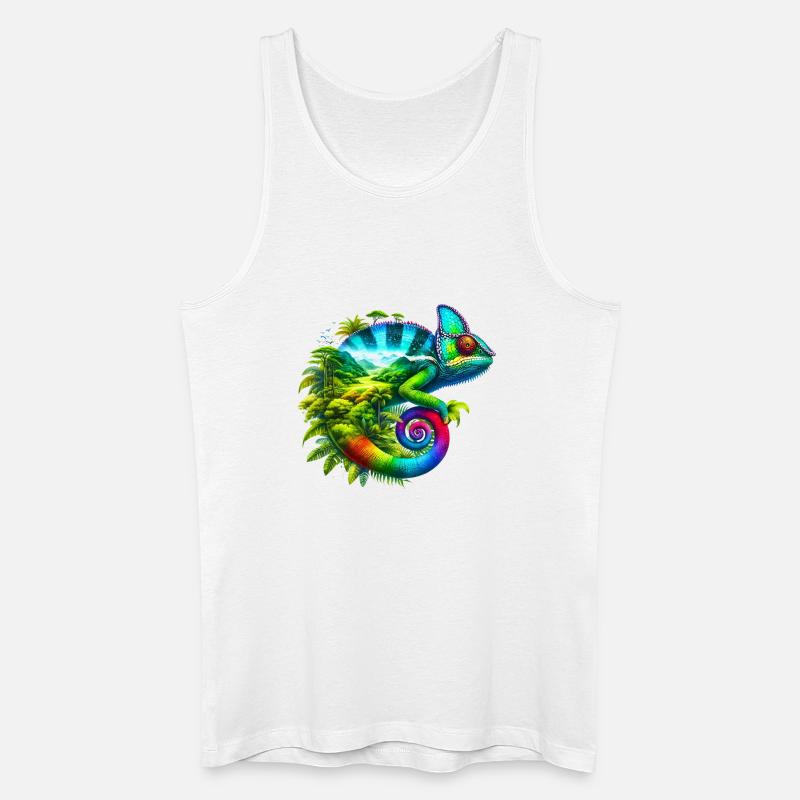 Chamäleon - Männer Bio Tank Top - Weiß