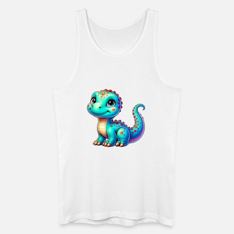 Dinosaurier - Männer Bio Tank Top - Weiß