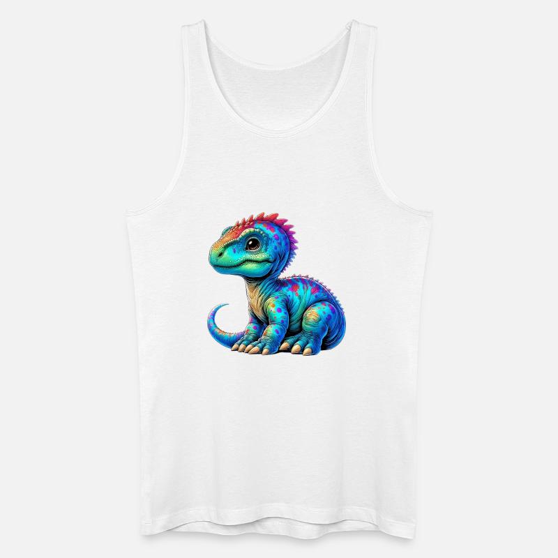 Dinosaurier - Männer Bio Tank Top - Weiß
