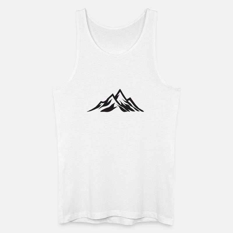 Gebirge - Männer Bio Tank Top - Weiß