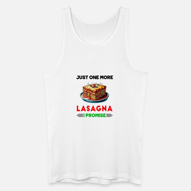 Nur noch eine Lasagne, versprochen - Männer Bio Tank Top - Weiß