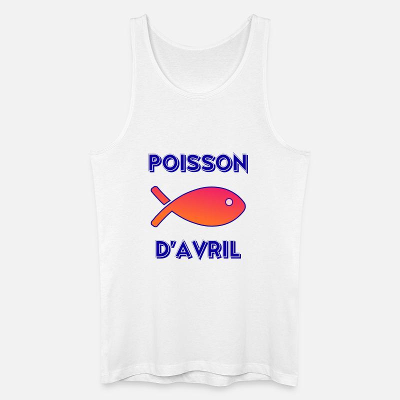 FISCH. APRILSCHERZ - Männer Bio Tank Top - Weiß