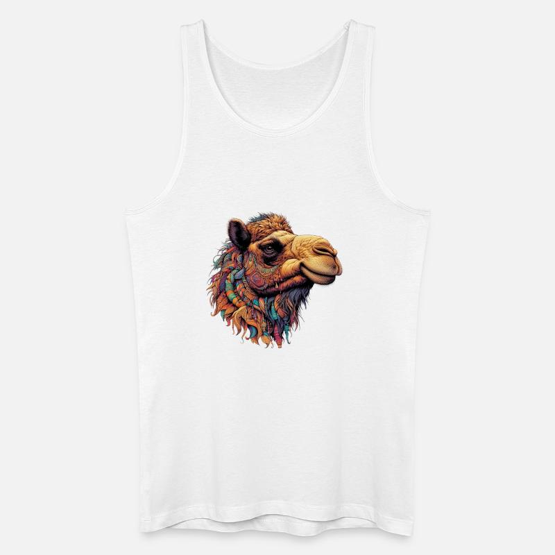 Kamel - Männer Bio Tank Top - Weiß