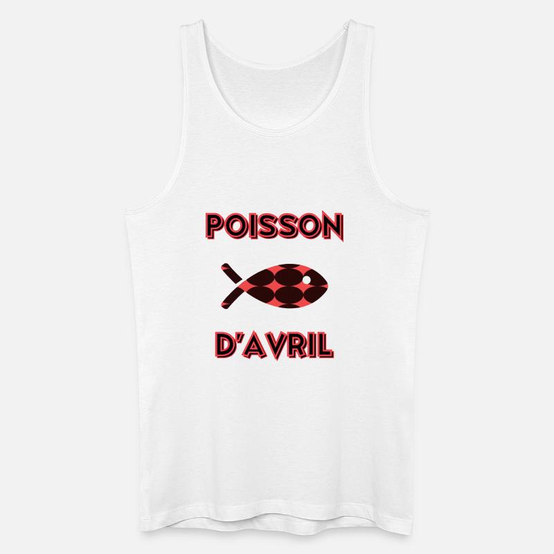 FISCH. APRILSCHERZ - Männer Bio Tank Top - Weiß