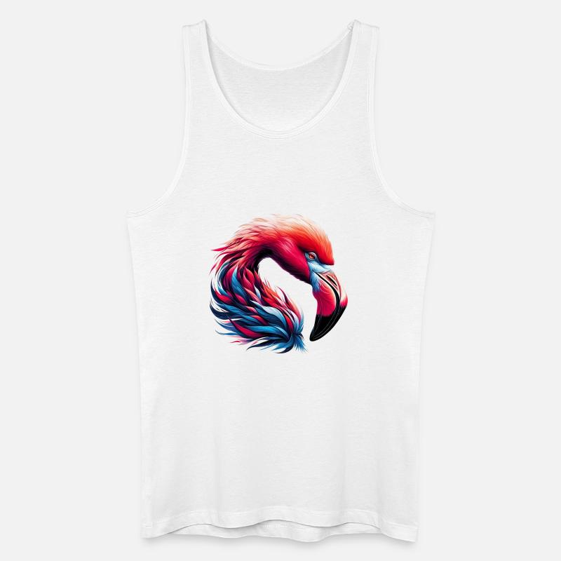 Flamingo - Männer Bio Tank Top - Weiß