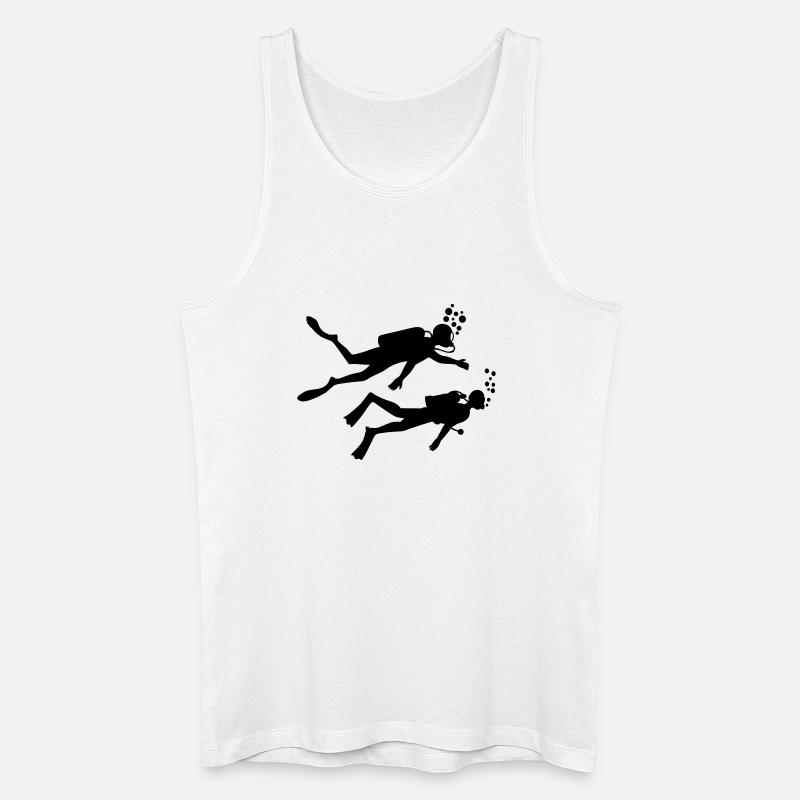 Zwei Unterwassertaucher - Männer Bio Tank Top - Weiß