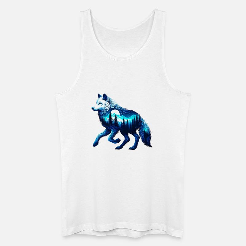 Wolf - Men’s Organic Tank Top - white