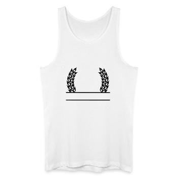 Grain Wreath Name Banner - Men’s Organic Tank Top - white - Front