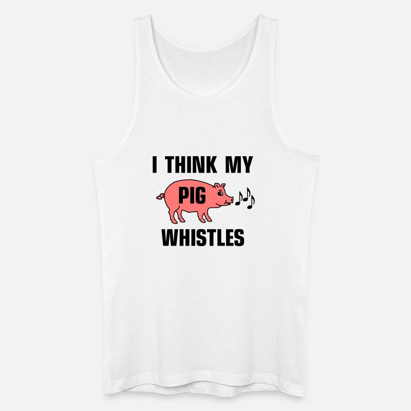 Je pense que mon cochon siffle - Débardeur bio Homme - blanc