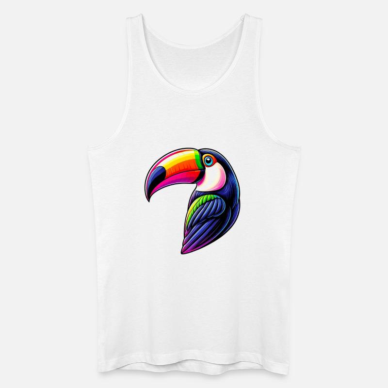 Tukan - Männer Bio Tank Top - Weiß