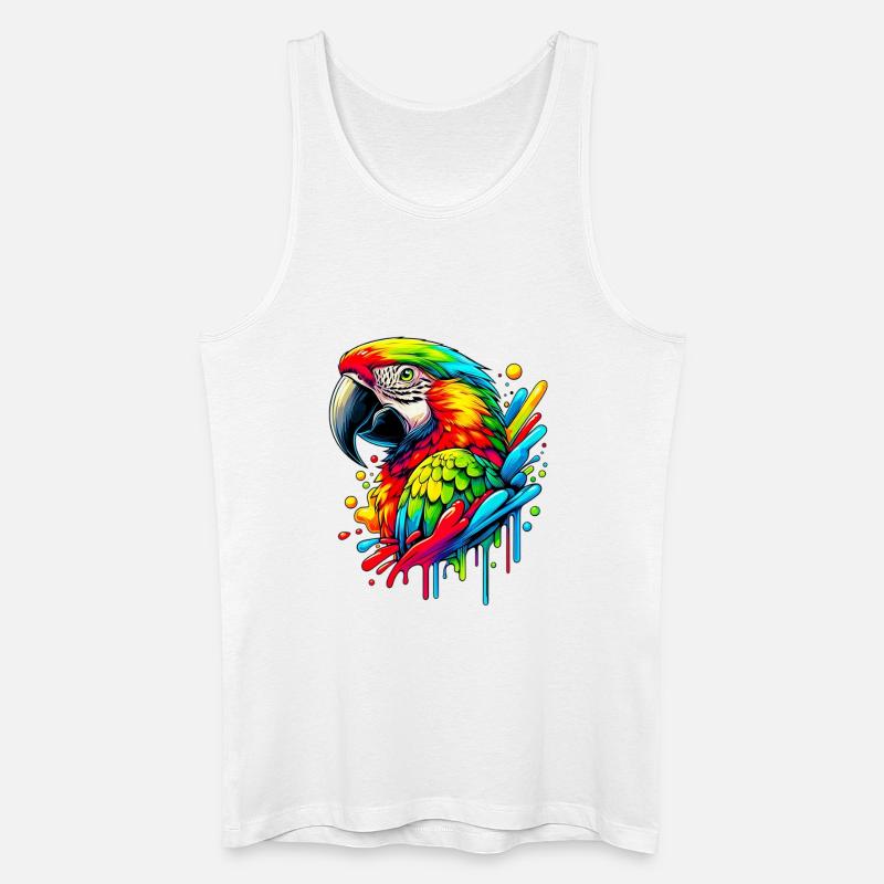 Papagei - Männer Bio Tank Top - Weiß