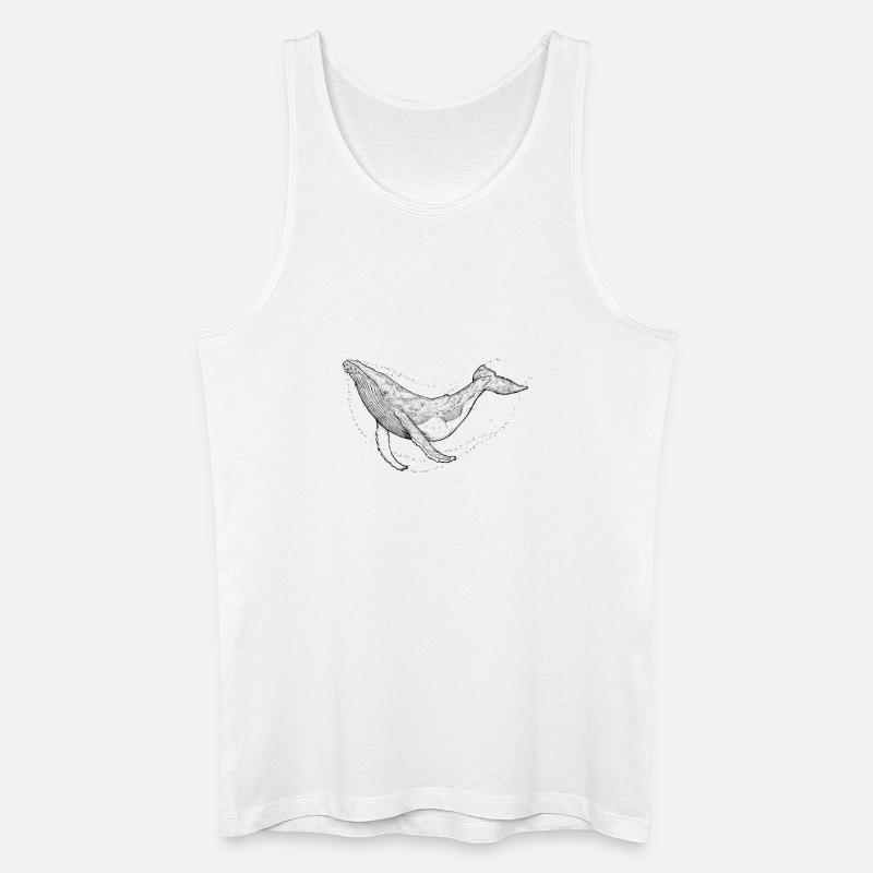 Buckelwal - Männer Bio Tank Top - Weiß