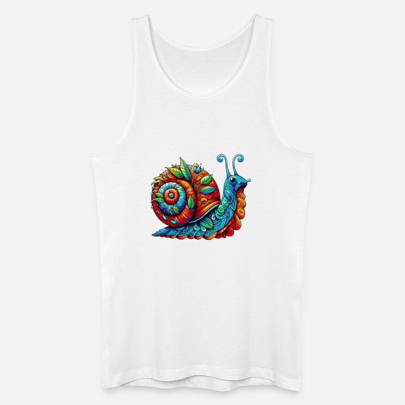 Schnecke - Männer Bio Tank Top - Weiß