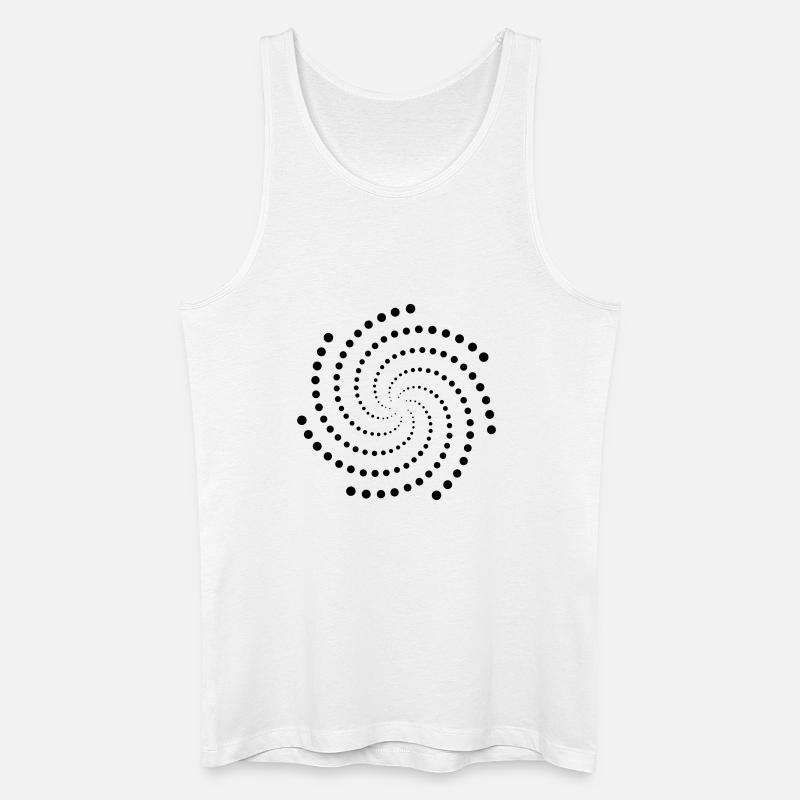 Punkte Strudel - Männer Bio Tank Top - Weiß