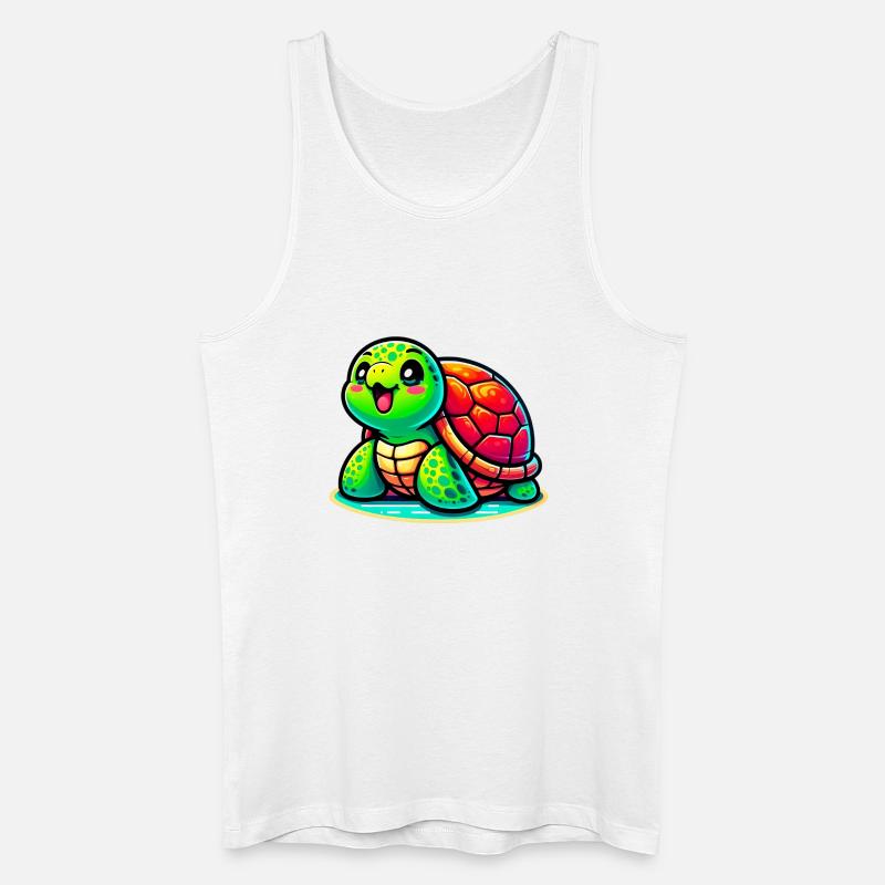 Schildkröte - Männer Bio Tank Top - Weiß