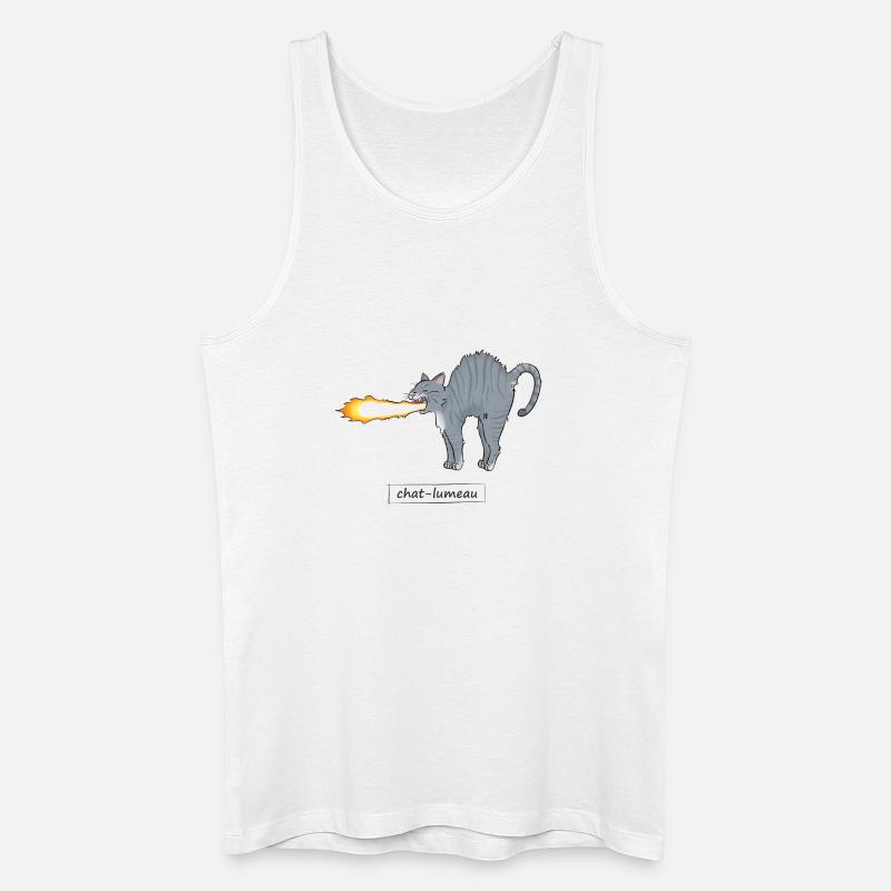 Lume-Katze - Männer Bio Tank Top - Weiß