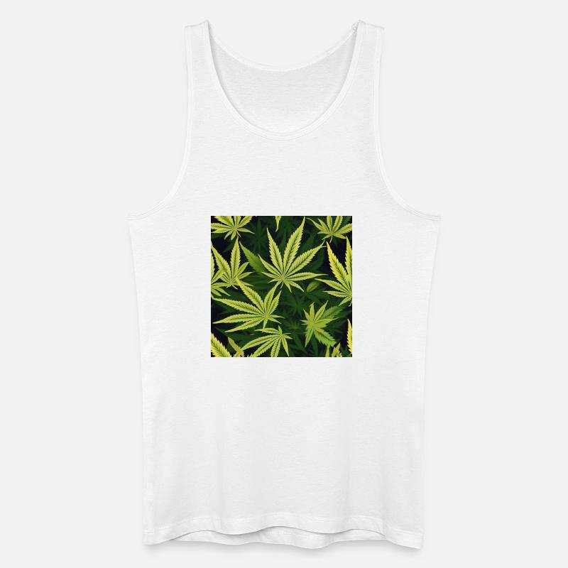 Cannabis 3 - Männer Bio Tank Top - Weiß