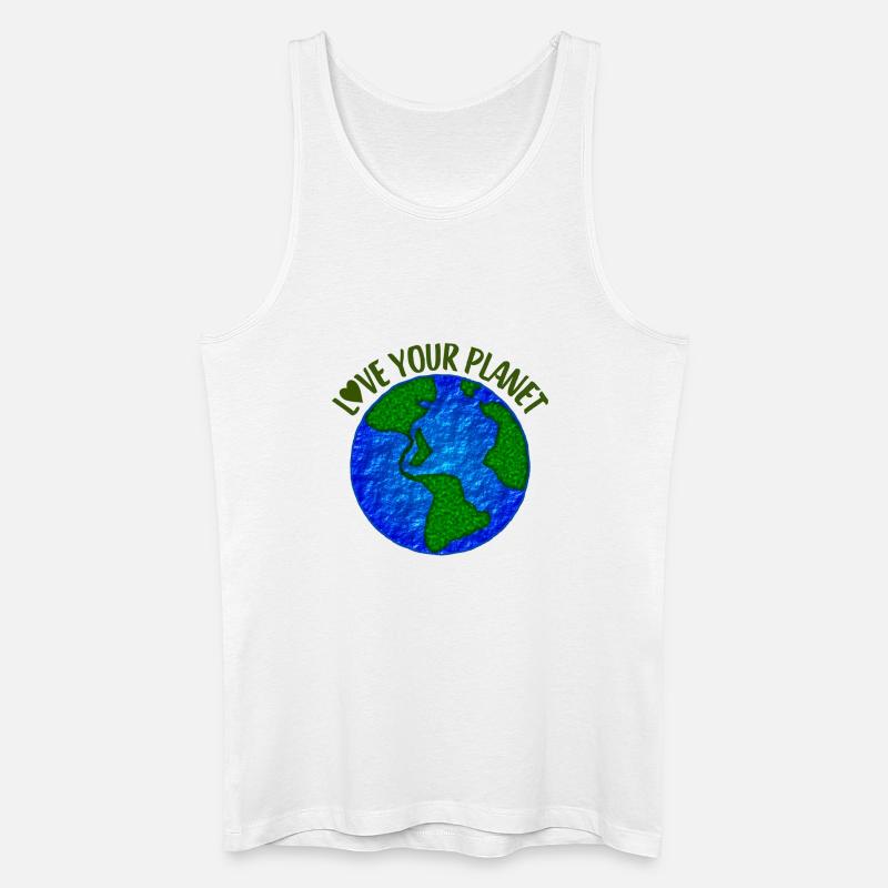 Liebe deinen Planeten - Männer Bio Tank Top - Weiß
