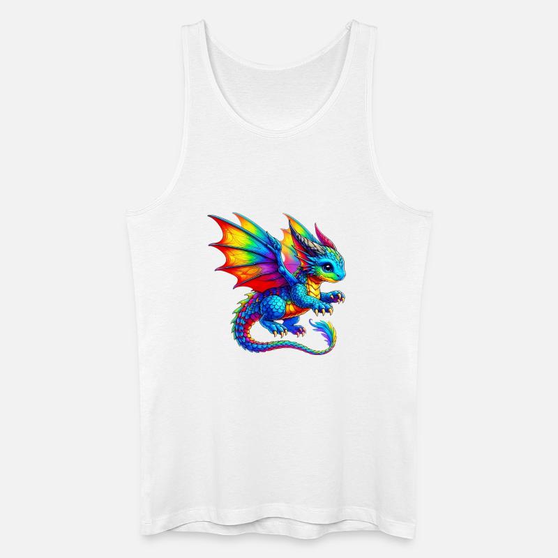 Drache - Männer Bio Tank Top - Weiß