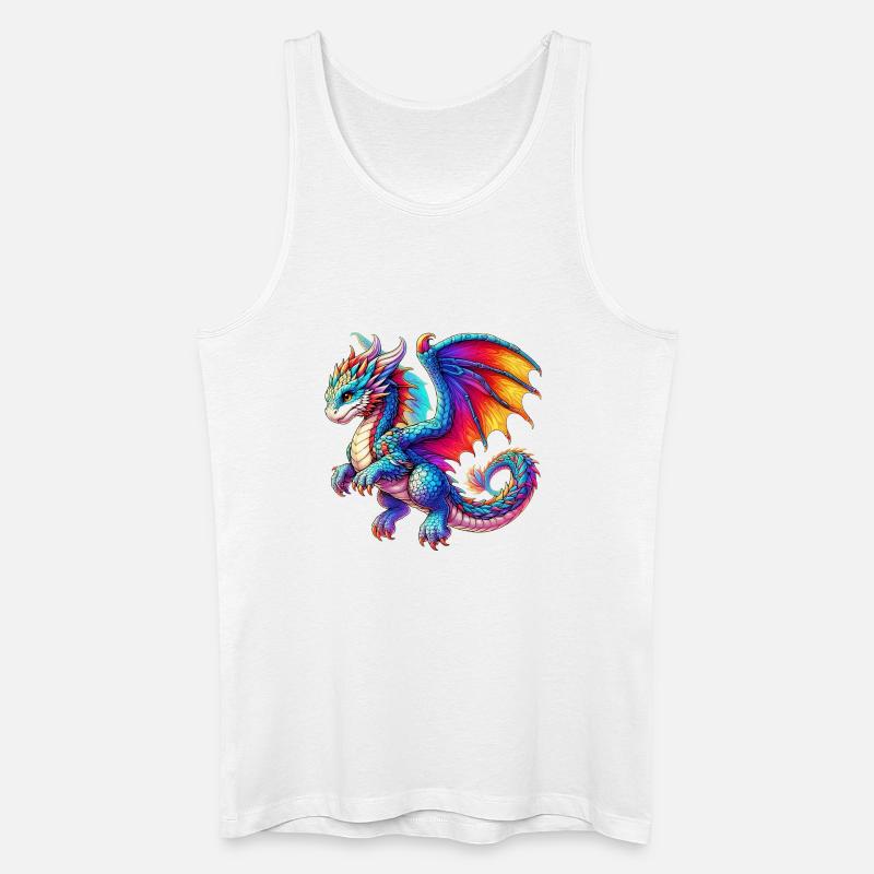 Drache - Männer Bio Tank Top - Weiß