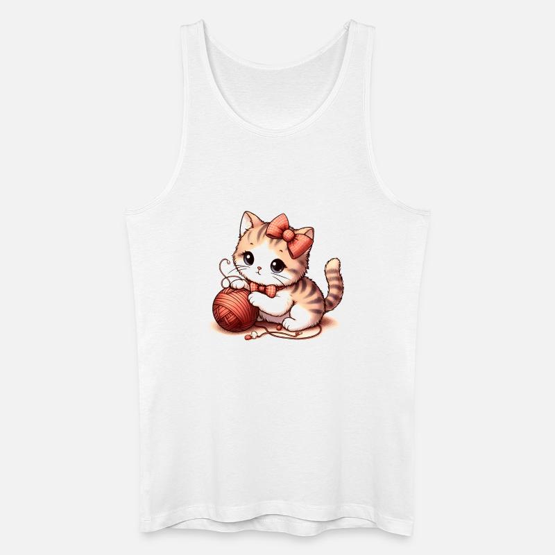 Katzenspiel - Männer Bio Tank Top - Weiß
