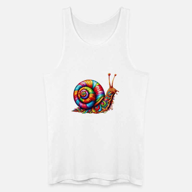 Schnecke - Männer Bio Tank Top - Weiß