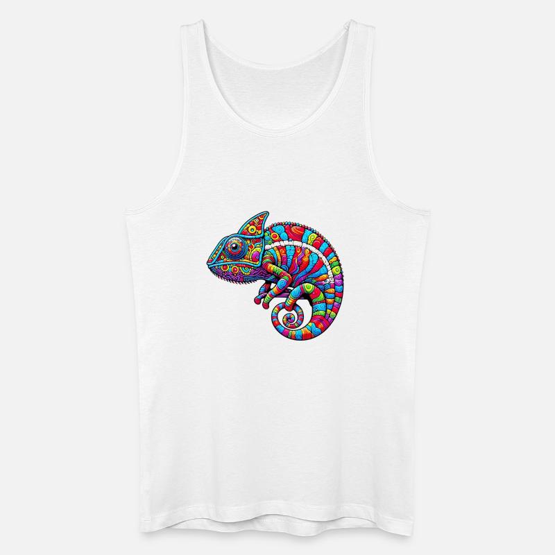 Chamäleon - Männer Bio Tank Top - Weiß