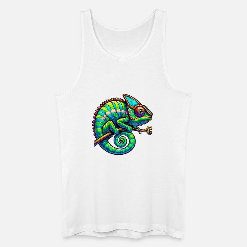 Chamäleon - Männer Bio Tank Top - Weiß