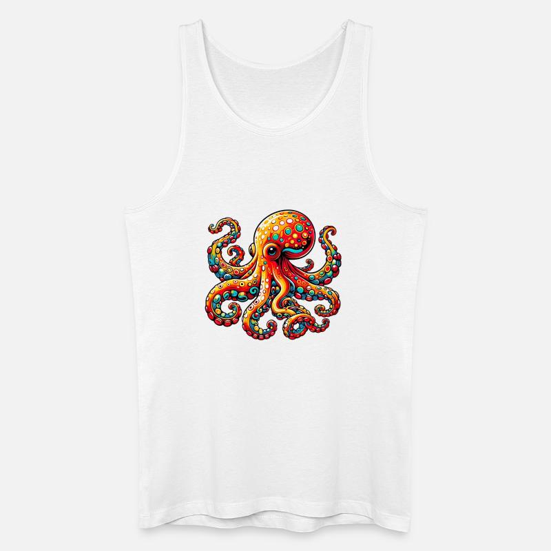 Krake - Männer Bio Tank Top - Weiß