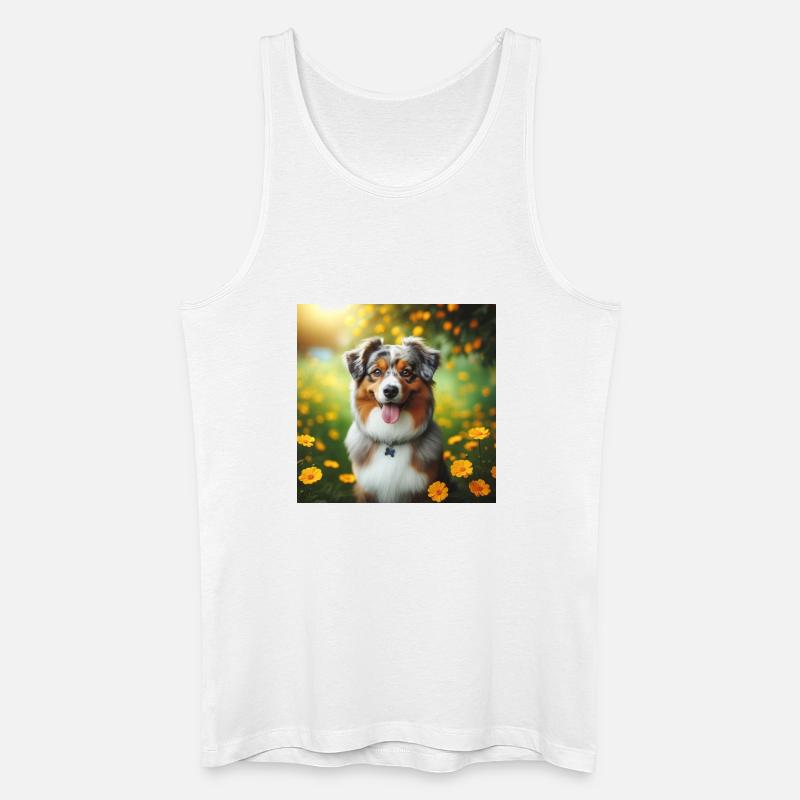 Australischer Schäferhund - Männer Bio Tank Top - Weiß