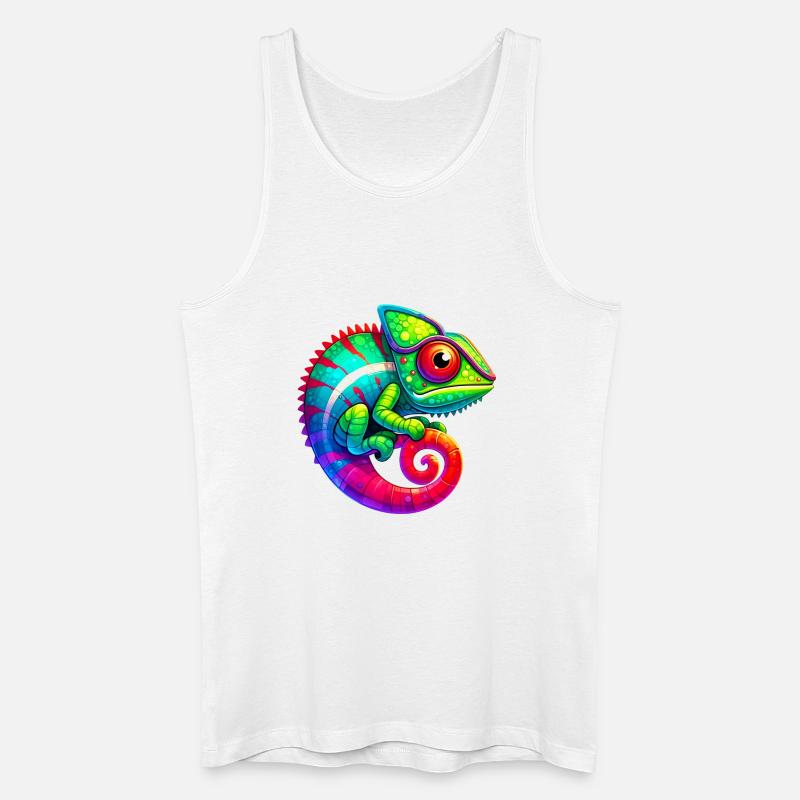 Chamäleon - Männer Bio Tank Top - Weiß