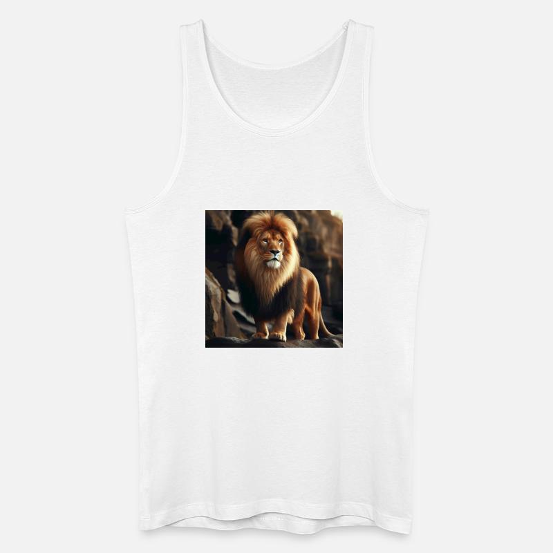 Löwe - Männer Bio Tank Top - Weiß