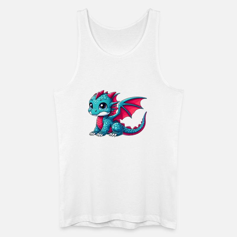Drache - Männer Bio Tank Top - Weiß