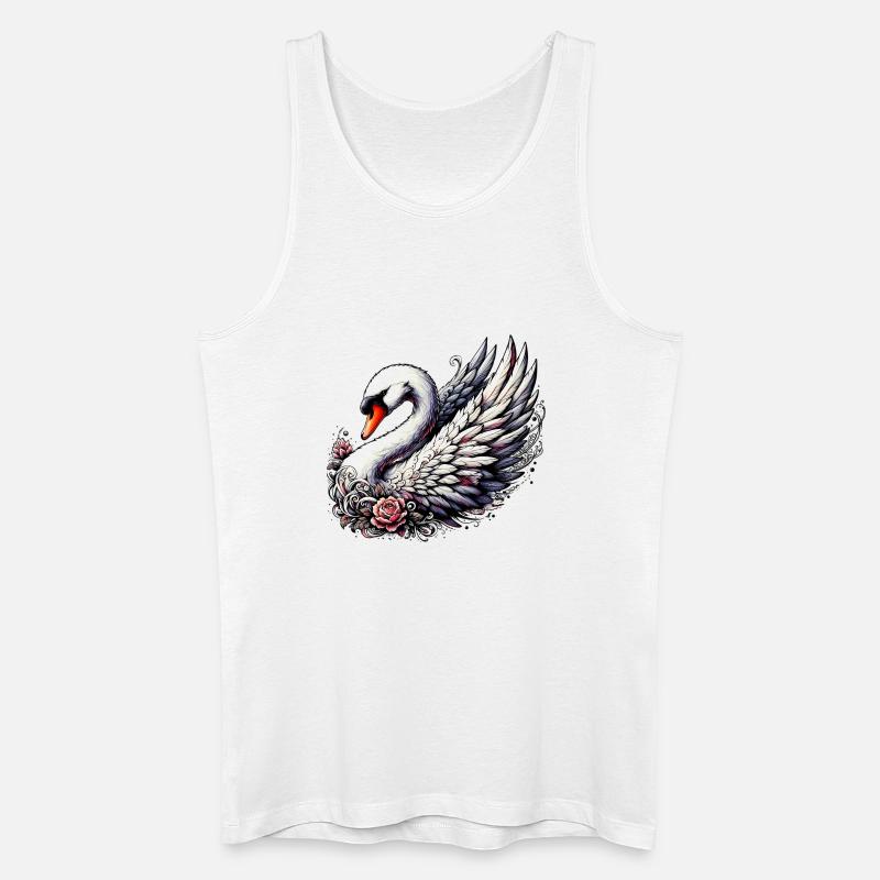 Schwan - Männer Bio Tank Top - Weiß