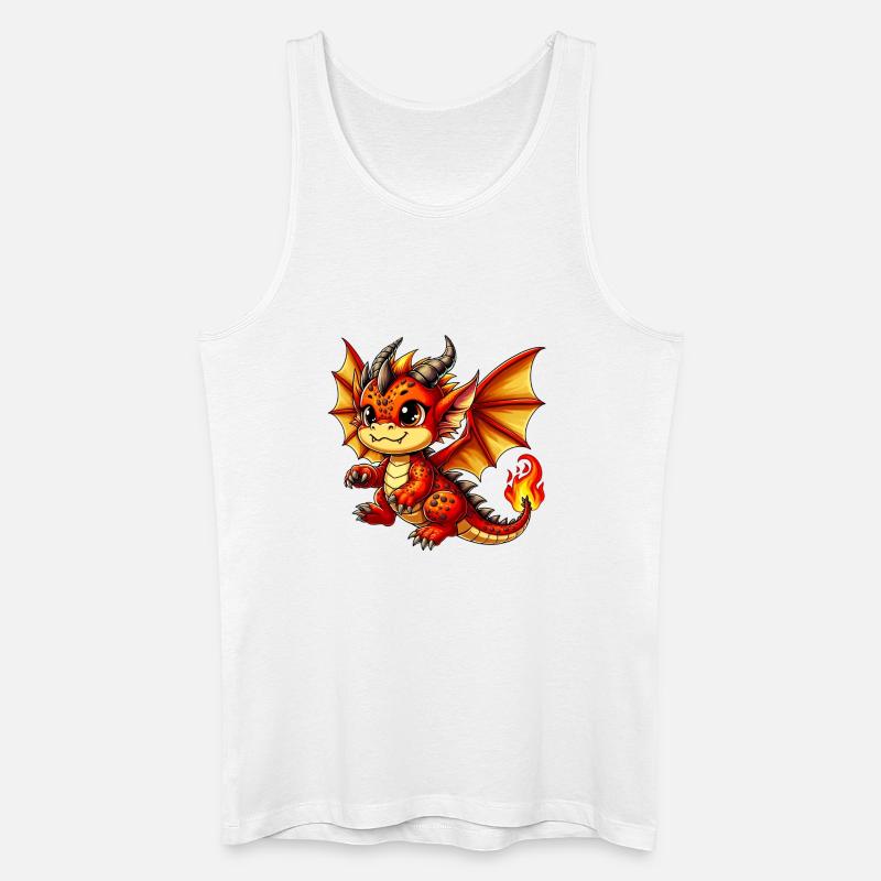 Drache - Männer Bio Tank Top - Weiß