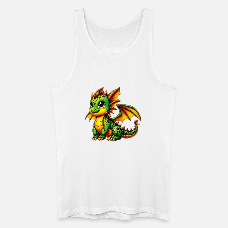 Drache - Männer Bio Tank Top - Weiß