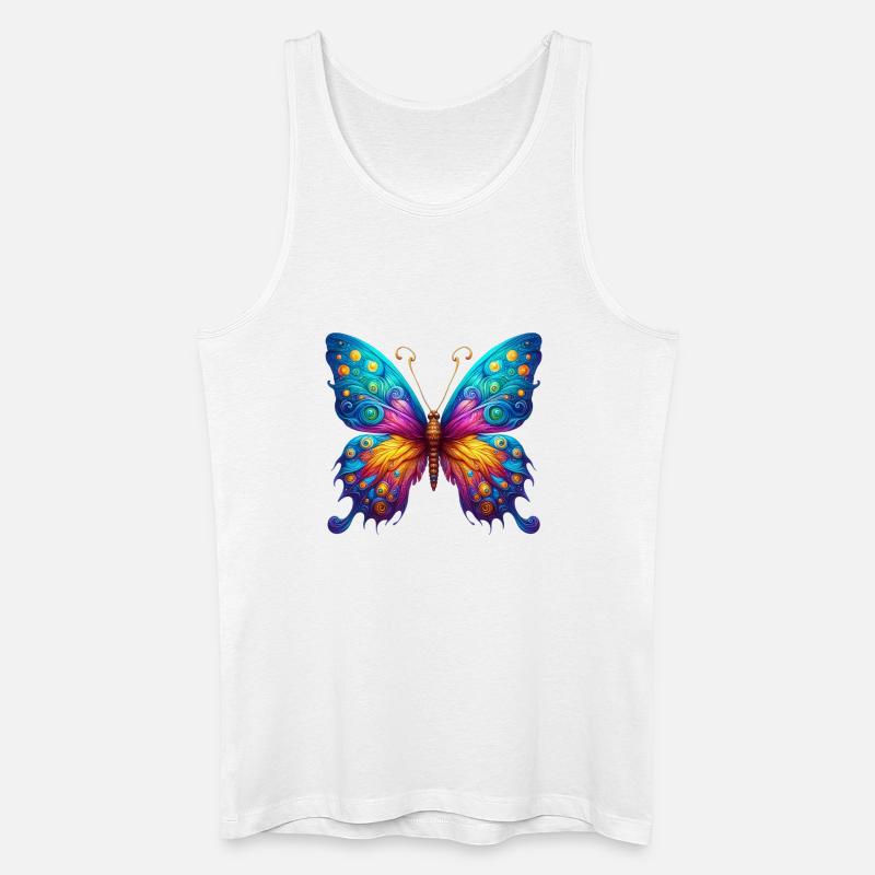 Van Gogh Schmetterling - Männer Bio Tank Top - Weiß