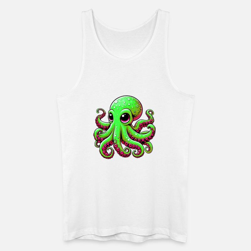 Krake - Männer Bio Tank Top - Weiß