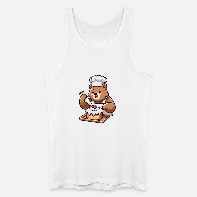 Baker Bear: Der Kuchenbeschwörer - Männer Bio Tank Top - Weiß