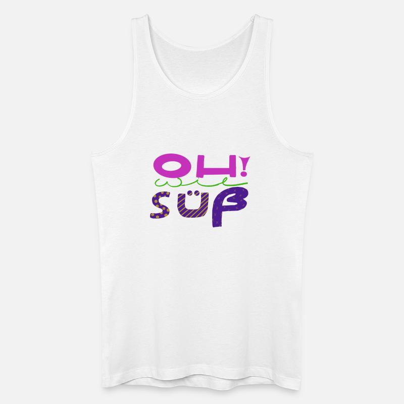 Ausdrucksstarke, handgeschriebene Spaßkunst  - Männer Bio Tank Top - Weiß