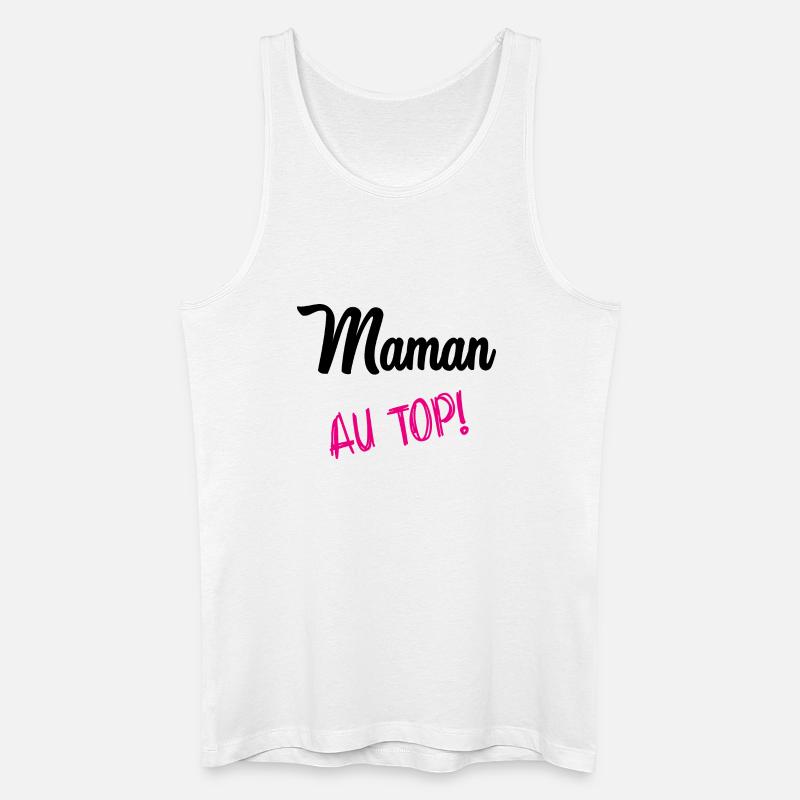MAMA AN DER SPITZE - Männer Bio Tank Top - Weiß