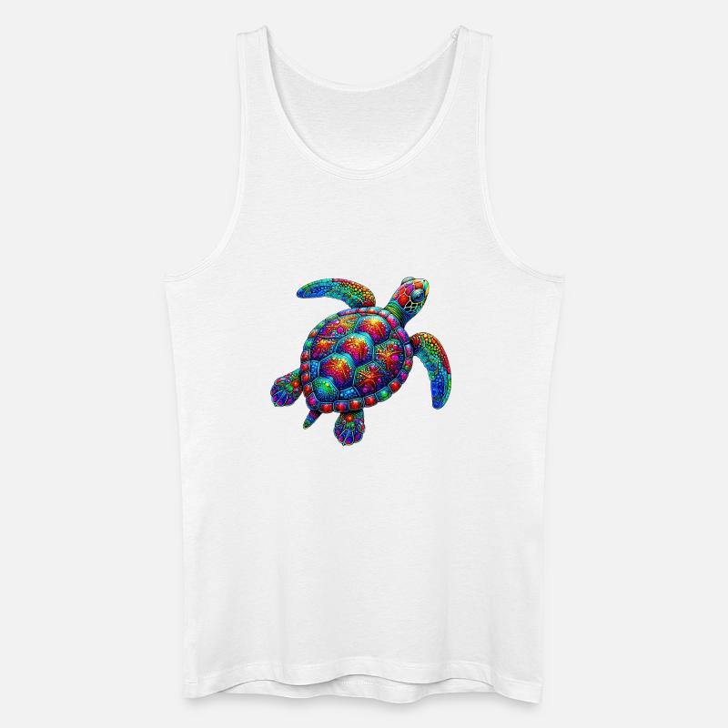 Schildkröte - Männer Bio Tank Top - Weiß